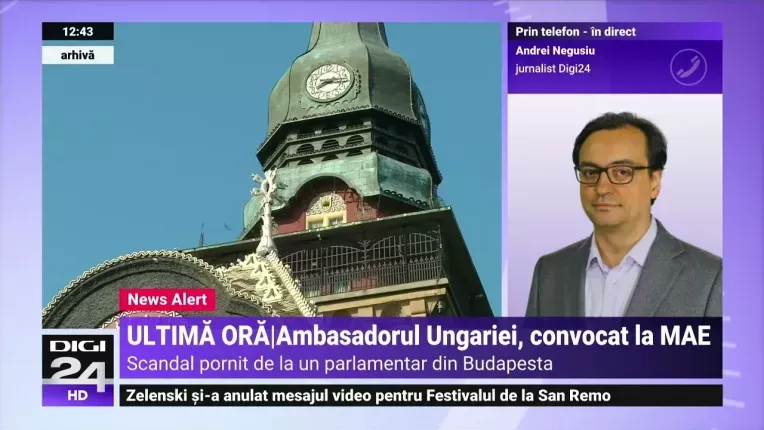 Ambasadorul Ungariei a fost convocat la MAE, dupa declaratiile unul lider de la Budapesta