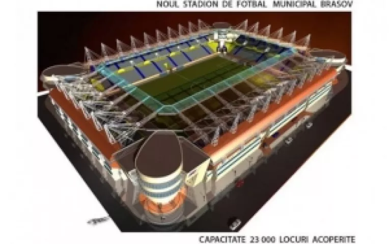 Brasovul va avea un stadion nou, cu 23.000 de locuri, complet acoperit
