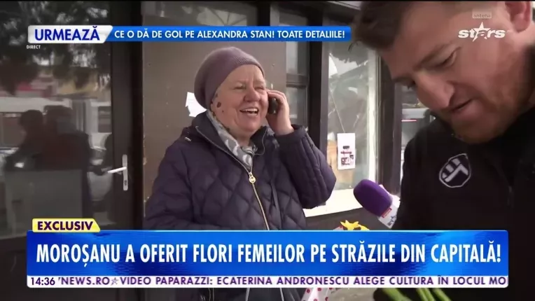 Catalin Morosanu a oferit flori femeilor, pe strazile din capitala!