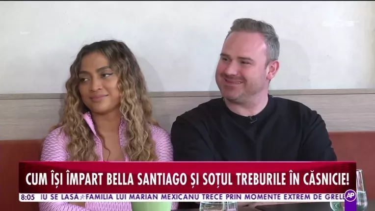 Cum isi impart Bella Santiago si sotul treburile in casnicie