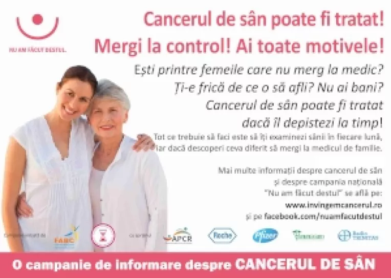 Examinari gratuite pentru depistarea cancerului de san pentru femeile din mediul rural