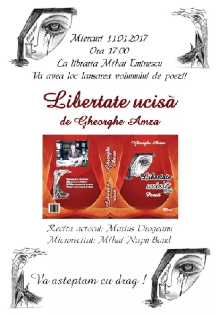 Gheorghe Amza lanseaza volumul de poezii la Libraria Mihai Eminescu