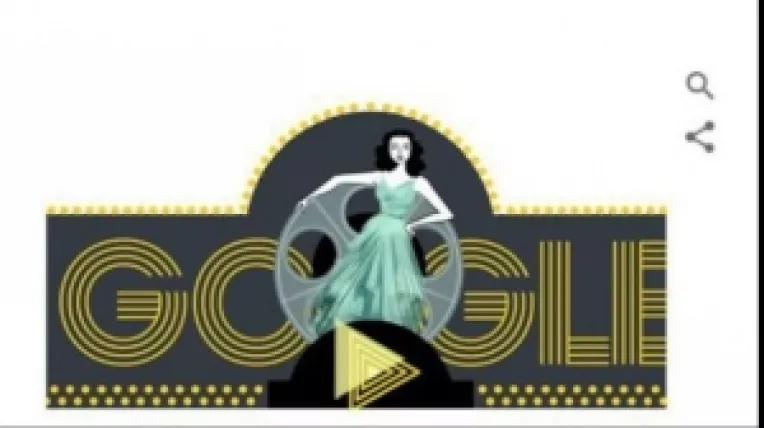 Google o omagiaza pe  actrita americana Hedy Lamarr printr-un Google Doodle special