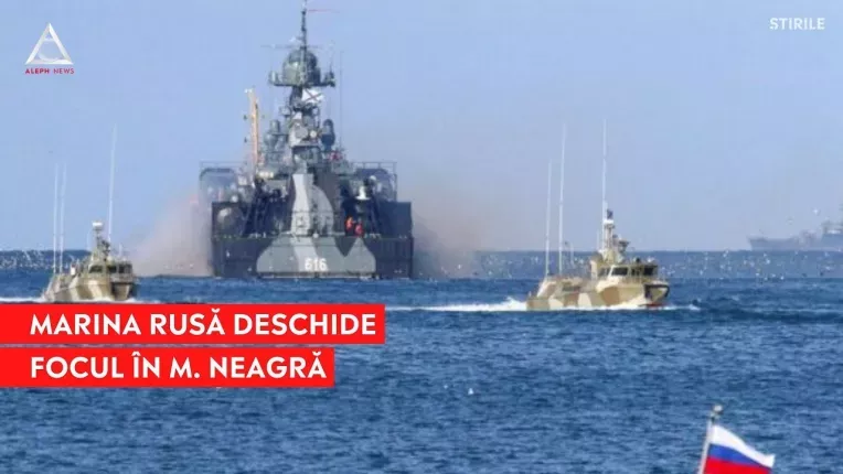 Marina rusa a tras spre o nava comerciala din Marea Neagra