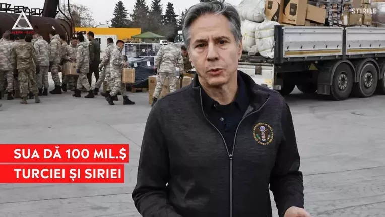 SUA anunta un ajutor de 100 de milioane de dolari pentru Turcia si Siria