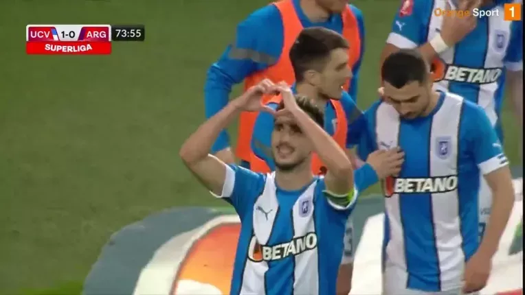 Univ.Craiova - FC Arges 1-0.Martisor de la Tofan! Capitanul argesenilor a gafat incredibil