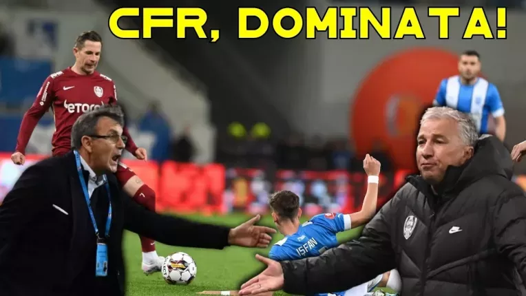 Universitatea Craiova - CFR Cluj 1-1. Dan Petrescu, nervos pe arbitraj!