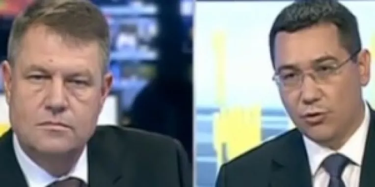 Victor Ponta l-a dominat total pe Klaus Iohannis, in prima dezbatere de la Realitatea TV