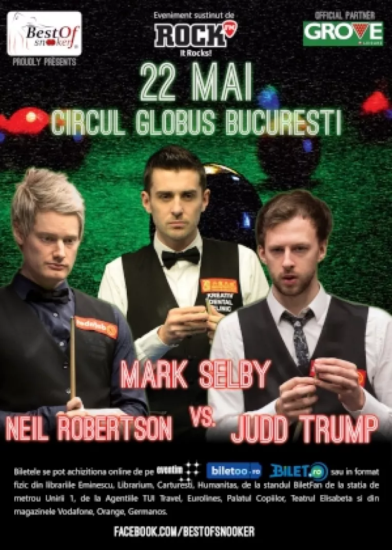 Vrei sa-l vezi live pe numarul 1 mondial la snooker?